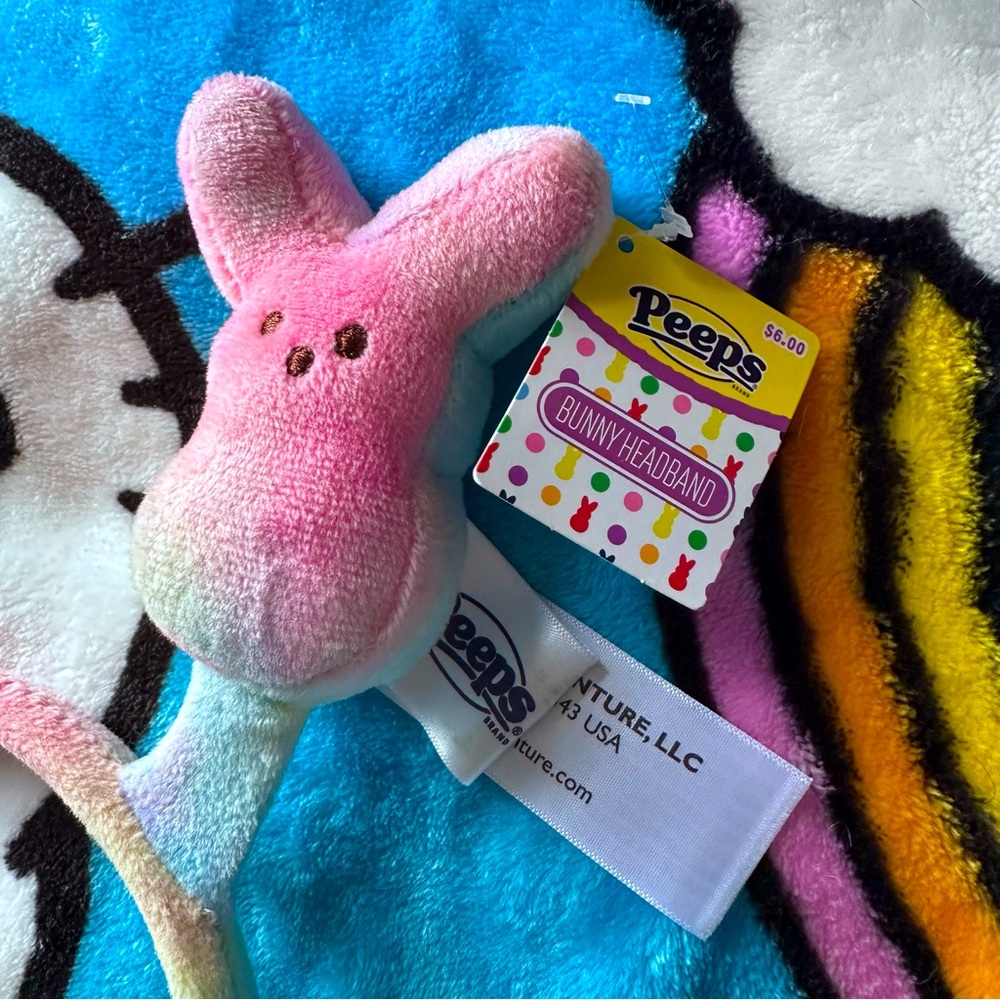 Peeps Bunny Rabbit Headband Easter Costume Collectible One Size Kids Adults - Picture 3 of 5
